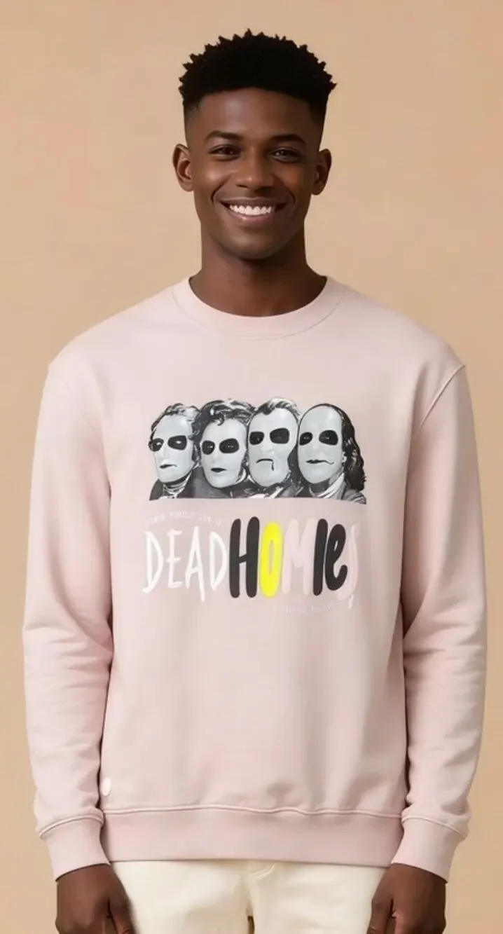 Dead Homies Graphic Print Sweatshirt Streetwear Pullover